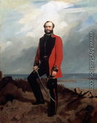 Major-General Charles Ashe Windham (1810-70) Coldstream Guards, standing in front of the Redan, Sebastopol, 1855 - Charles Couzens