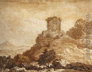 Landscape with a ruined temple, c.1756 - Alexander Cozens