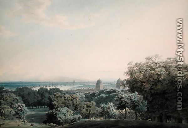 London from Greenwich Hill c.1791 - John Robert Cozens