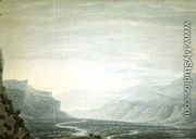 Valley with winding streams, lower part of Oberhasli from the South East - John Robert Cozens