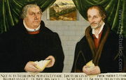 Double Portrait of Martin Luther (1483-1546) and Philip Melanchthon (1497-1560) - Lucas The Younger Cranach