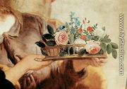 Our Lady of the Rosary, detail of the basket of flowers - Gaspard de Crayer