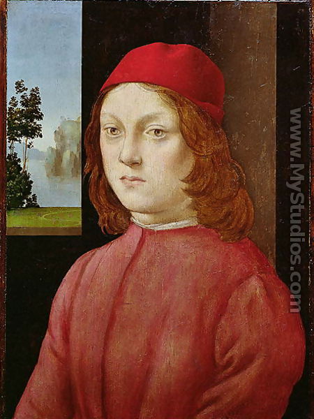A Boy in a Scarlet Cap - Lorenzo di Credi