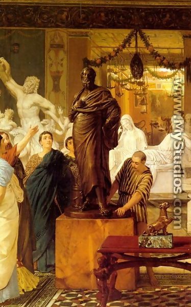 A Sculpture Gallery in Rome at the Time of Agrippa - Sir Lawrence Alma-Tadema