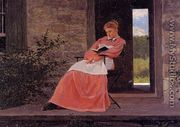Girl Reading on a Stone Porch - Winslow Homer