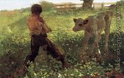 The Unruly Calf - Winslow Homer
