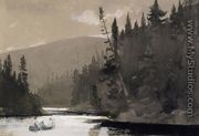 Three Men in a Canoe - Winslow Homer