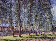 Lane of Poplars at Moret - Alfred Sisley