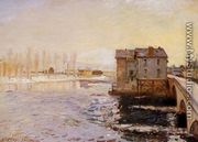The Moret Bridge and Mills under Snow - Alfred Sisley
