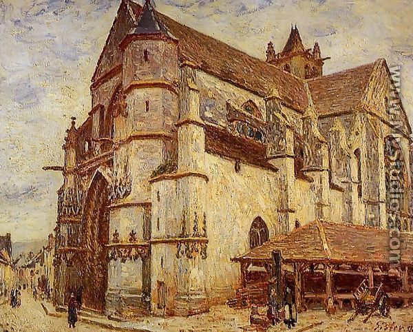 The Church at Moret, Icy Weather - Alfred Sisley
