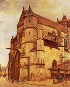 The Church at Moret, Rainy Morning - Alfred Sisley