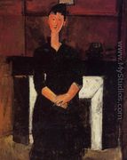 Woman Seated in front of a Fireplace - Amedeo Modigliani