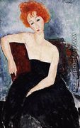 Young Redhead in an Evening Dress - Amedeo Modigliani