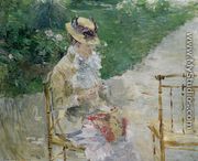Young Woman Sewing in the Garden - Berthe Morisot