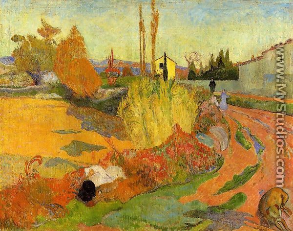 Landscape, Farmhouse in Arles - Paul Gauguin