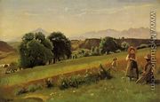 Mornex (Haute-Savoie) - Au fond, le mole - Jean-Baptiste-Camille Corot