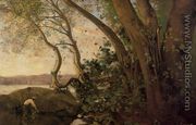 Nemi, the Lake's Edge - Jean-Baptiste-Camille Corot