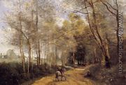 Ville d'Avray - Horseman at the Entrance of the Forest - Jean-Baptiste-Camille Corot