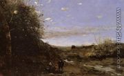 Hamlet and the Gravedigger - Jean-Baptiste-Camille Corot
