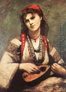 Gypsy with a Mandolin - Jean-Baptiste-Camille Corot