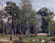 In the Woods at Ville d'Avray - Jean-Baptiste-Camille Corot