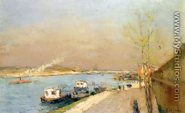 Quay on the Seine, Spring Morning - Albert Lebourg
