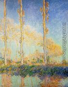 Three Poplar Trees in the Autumn - Claude Oscar Monet