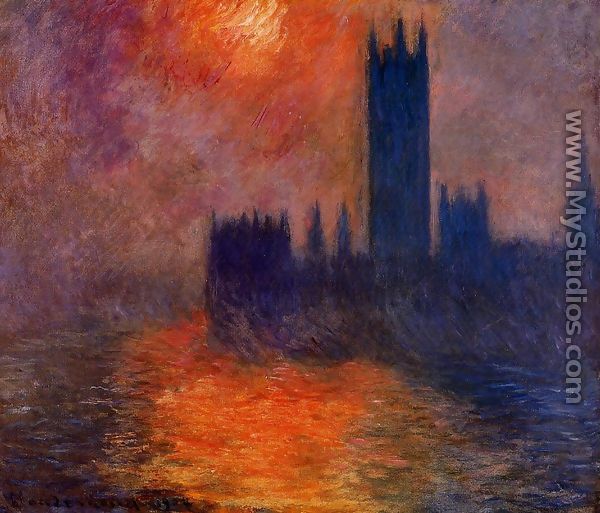 Houses of Parliament, Sunset I - Claude Oscar Monet