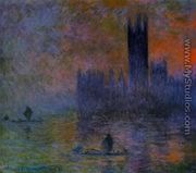 Houses of Parliament, Fog Effect - Claude Oscar Monet