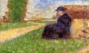 Large Figure in a Landscape - Georges Seurat