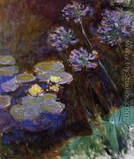 Water-Lilies and Agapanthus - Claude Oscar Monet