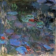 Water-Lilies, Reflections of Weeping Willows (right half) - Claude Oscar Monet