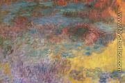 Water-Lily Pond, Evening (left panel) - Claude Oscar Monet