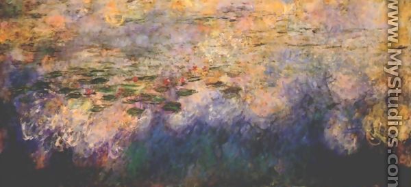 Reflections of Clouds on the Water-Lily Pond (tryptich, center panel) - Claude Oscar Monet