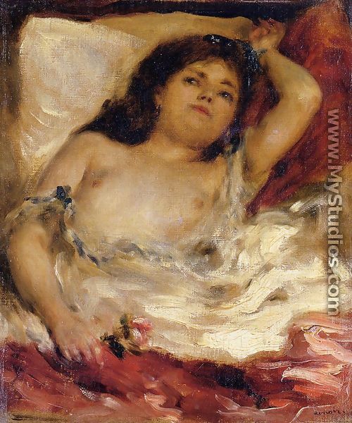Reclining Semi-Nude - Pierre Auguste Renoir