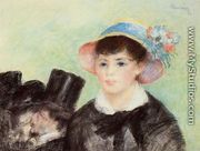 Young Woman in a Straw Hat - Pierre Auguste Renoir