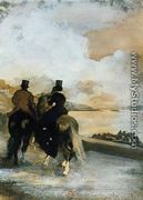 Two Riders by a Lake - Edgar Degas