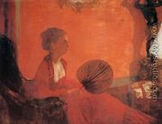 Madame Camus with a Fan - Edgar Degas