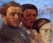 Three Heads - Edgar Degas
