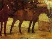 Study of Horses - Edgar Degas