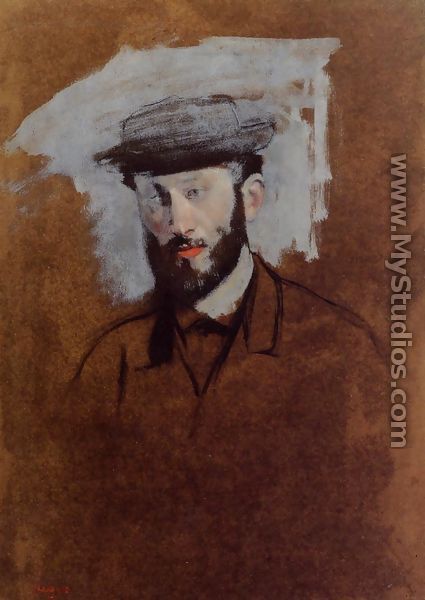 Portrait of Eugene Manet (study) - Edgar Degas