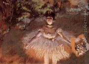 Dancer Onstage with a Bouquet - Edgar Degas