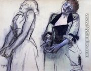 Two Studies for 'Music Hall Singers' - Edgar Degas