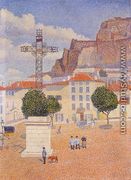 Le Puy: The Sunny Plaza - Albert Dubois-Pillet