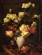 Peonies and Apple Blossoms in a Chinese Vase - Antoine Vollon