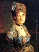 Portrait of Countess Zecheny - Fritz von Lenbach