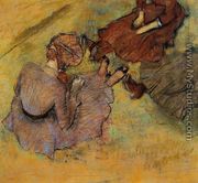 Woman Seated on the Grass - Edgar Degas