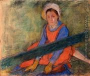 Woman Seated on a Bench - Edgar Degas