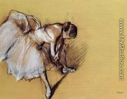 Dancer Adjusting Her Slipper - Edgar Degas