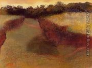 Wheatfield and Line of Trees - Edgar Degas